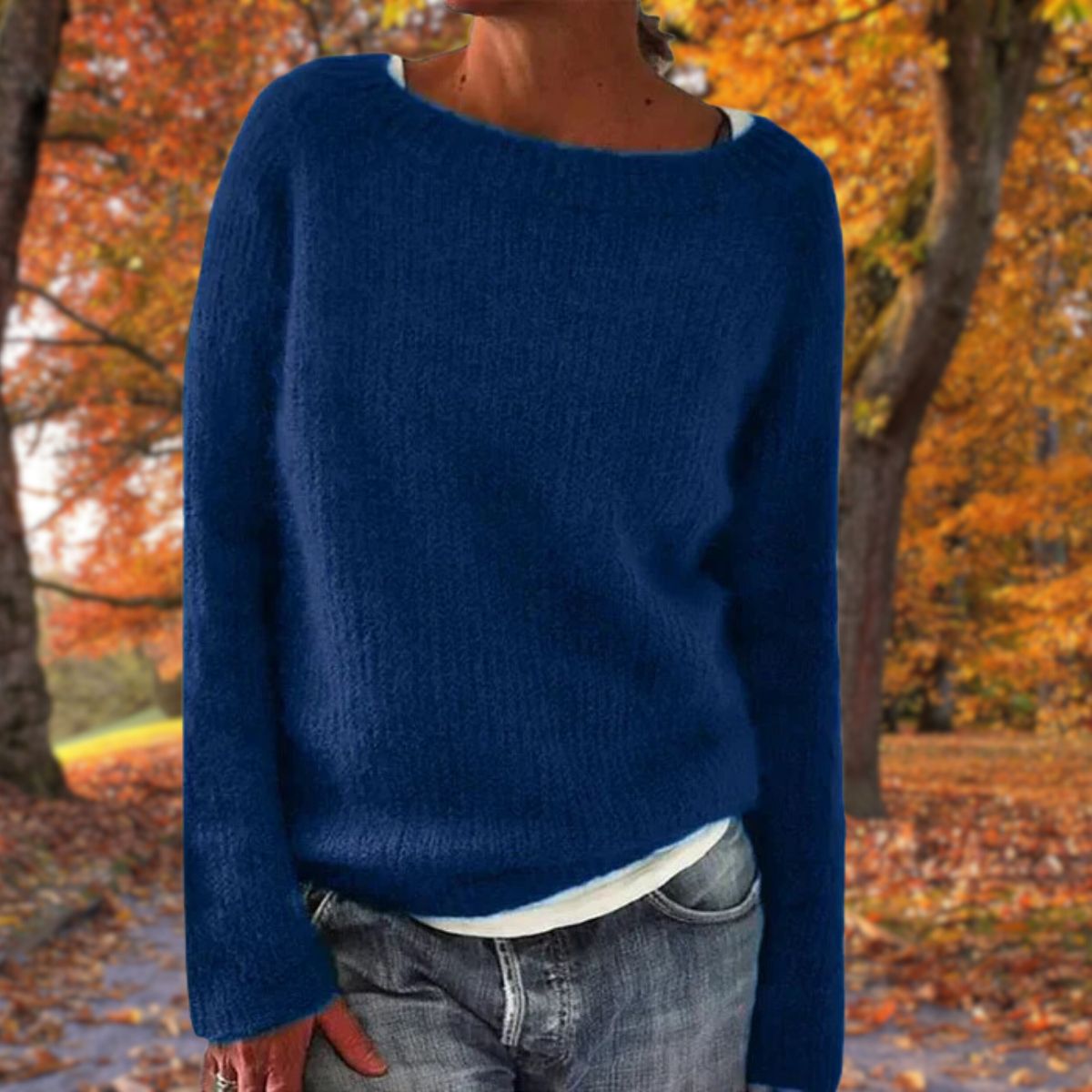Leonie Boat Neck Layered Knit Sweater