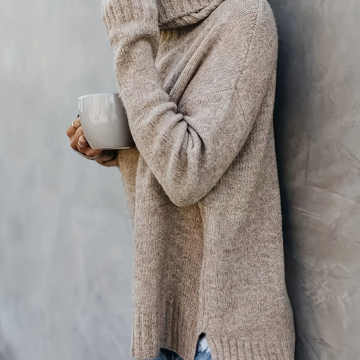 Vespera Cowl Turtleneck Sweater