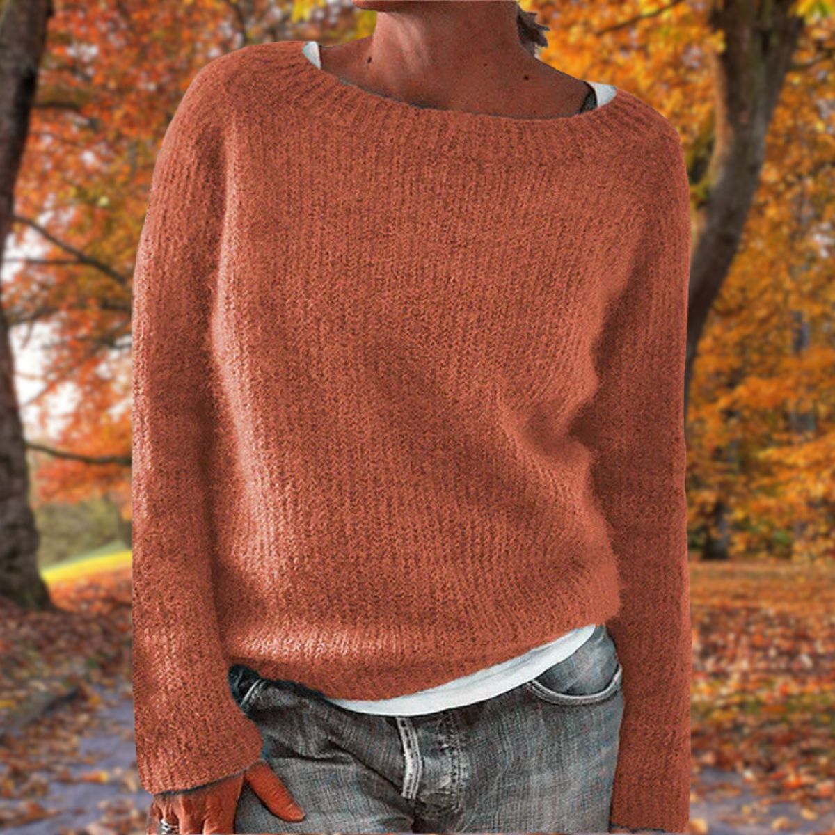Leonie Boat Neck Layered Knit Sweater