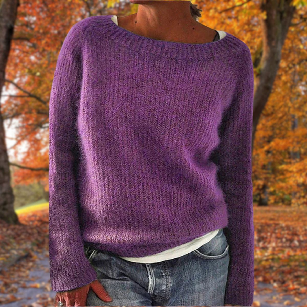 Leonie Boat Neck Layered Knit Sweater
