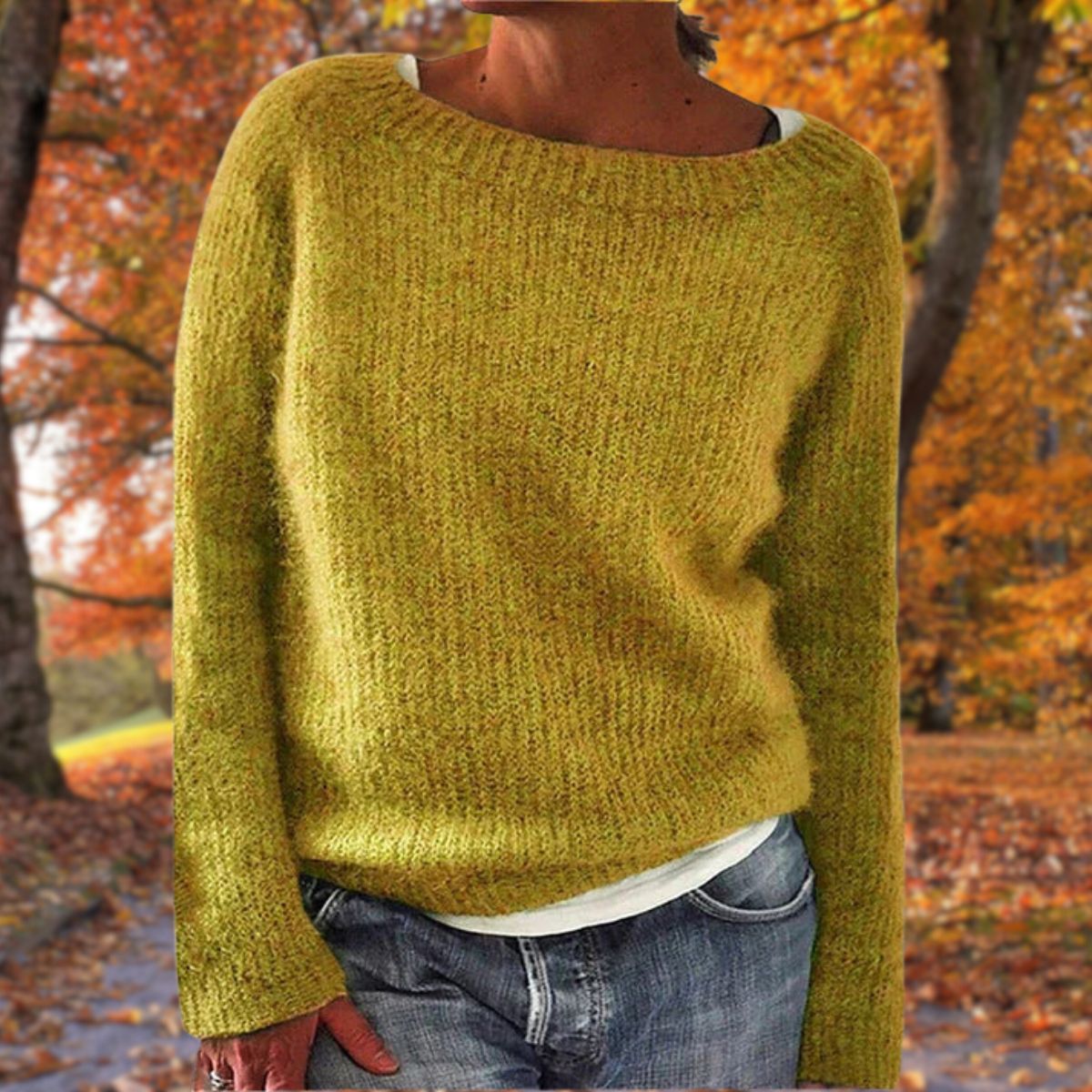 Leonie Boat Neck Layered Knit Sweater