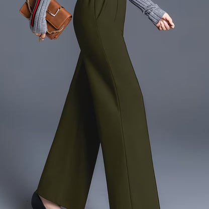 Thalia Comfortable High-Waist Wide-Leg Pants