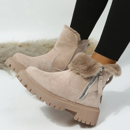 Lucia Orthopedic Suede Platform Ankle Boots