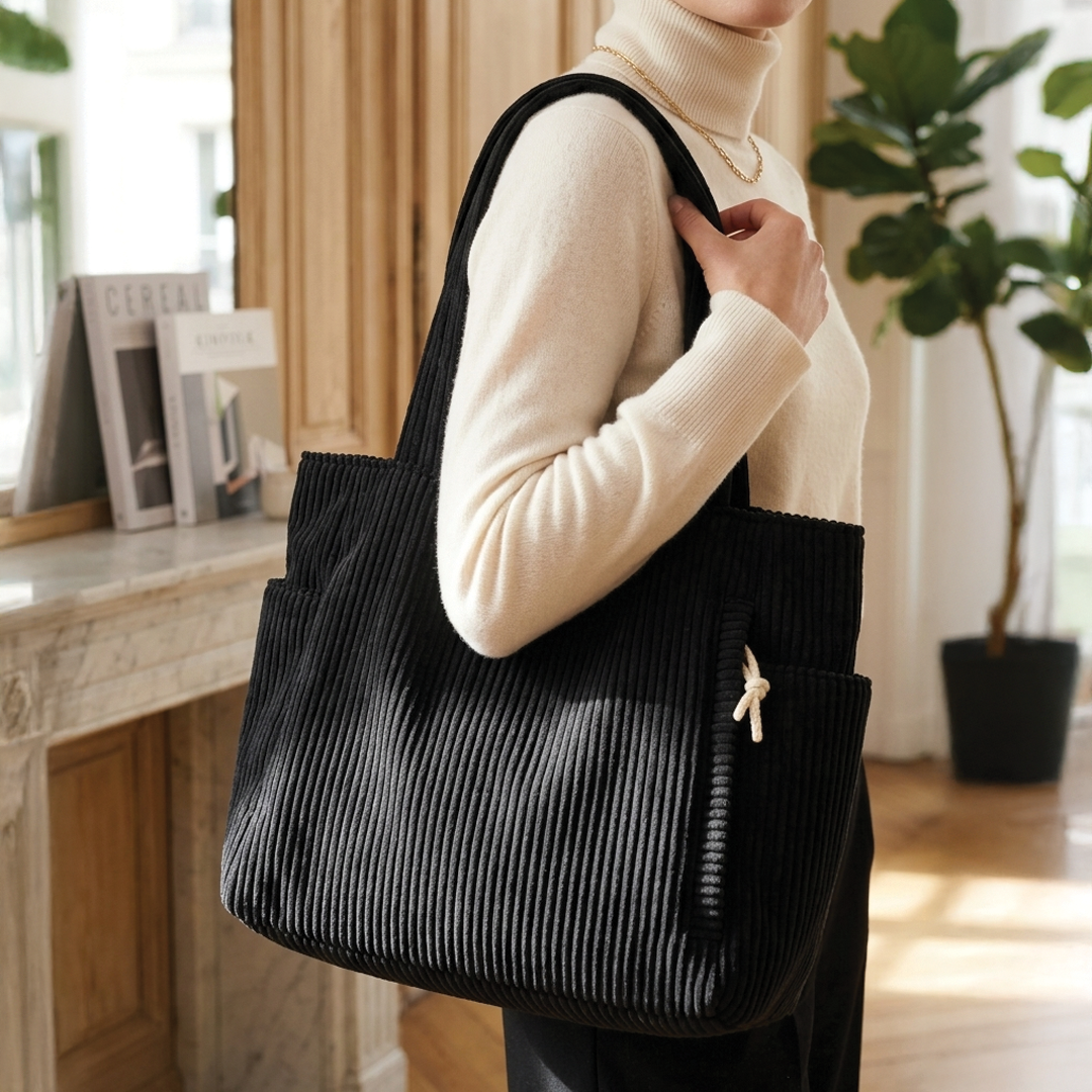 Theodora Corduroy Tote Bag