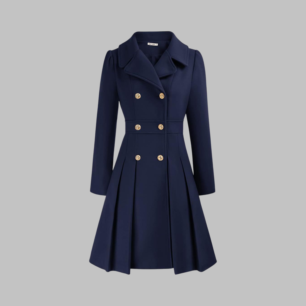 Paloma Fit-and-Flare Double-Breasted Coat