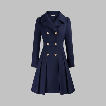 Paloma Fit-and-Flare Double-Breasted Coat