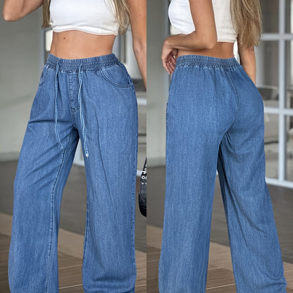 Cora Comfortable Drawstring Wide-Leg Pants