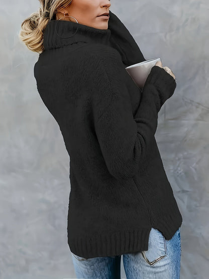 Vespera Cowl Turtleneck Sweater