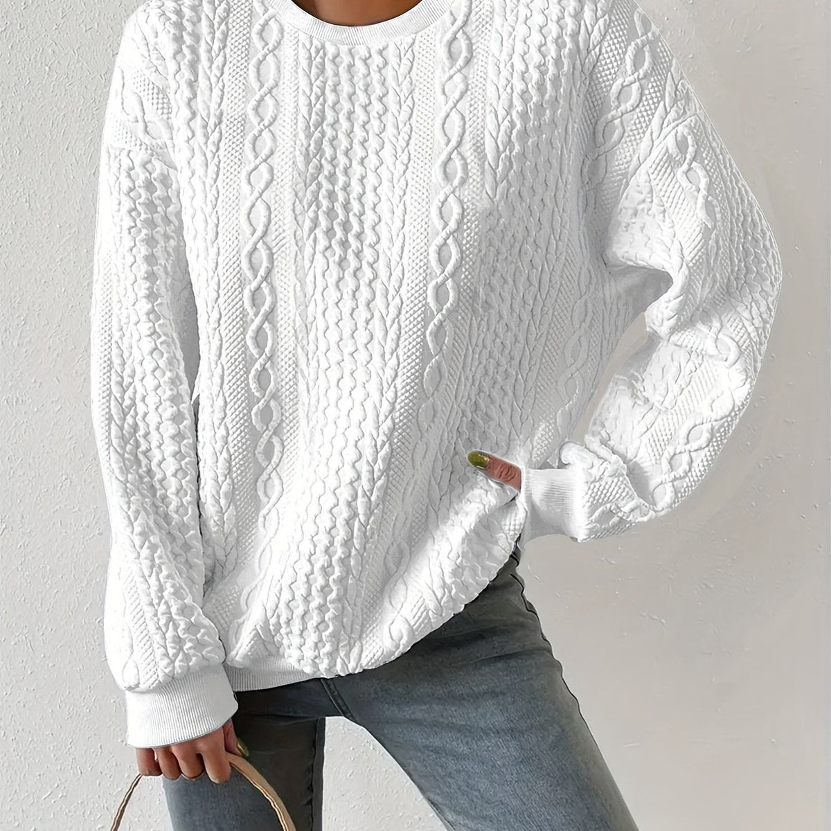 Eira Cable-Knit Sweatshirt