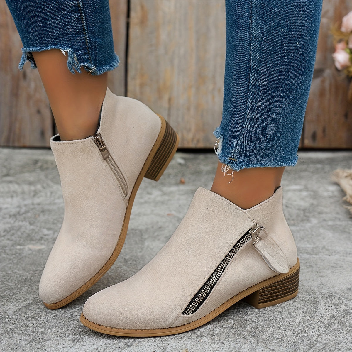 Evelina Side-Zip Ankle Boots