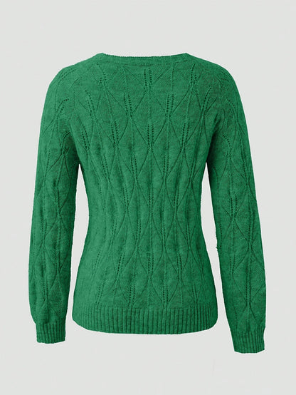 Geneva Faux Mink Pearl-Button Cardigan