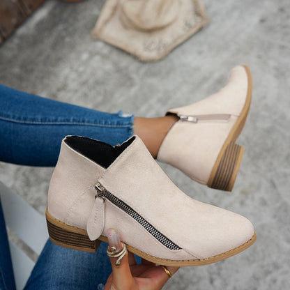 Evelina Side-Zip Ankle Boots