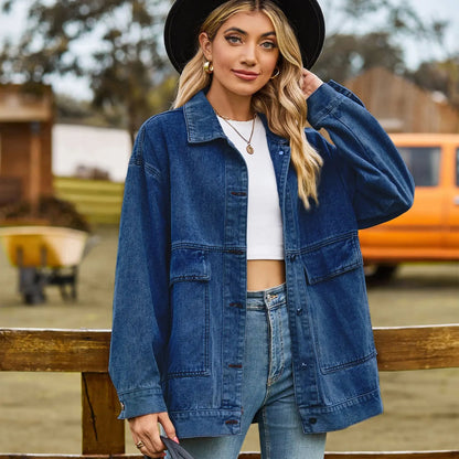 Talia Oversized Denim Shirt Jacket