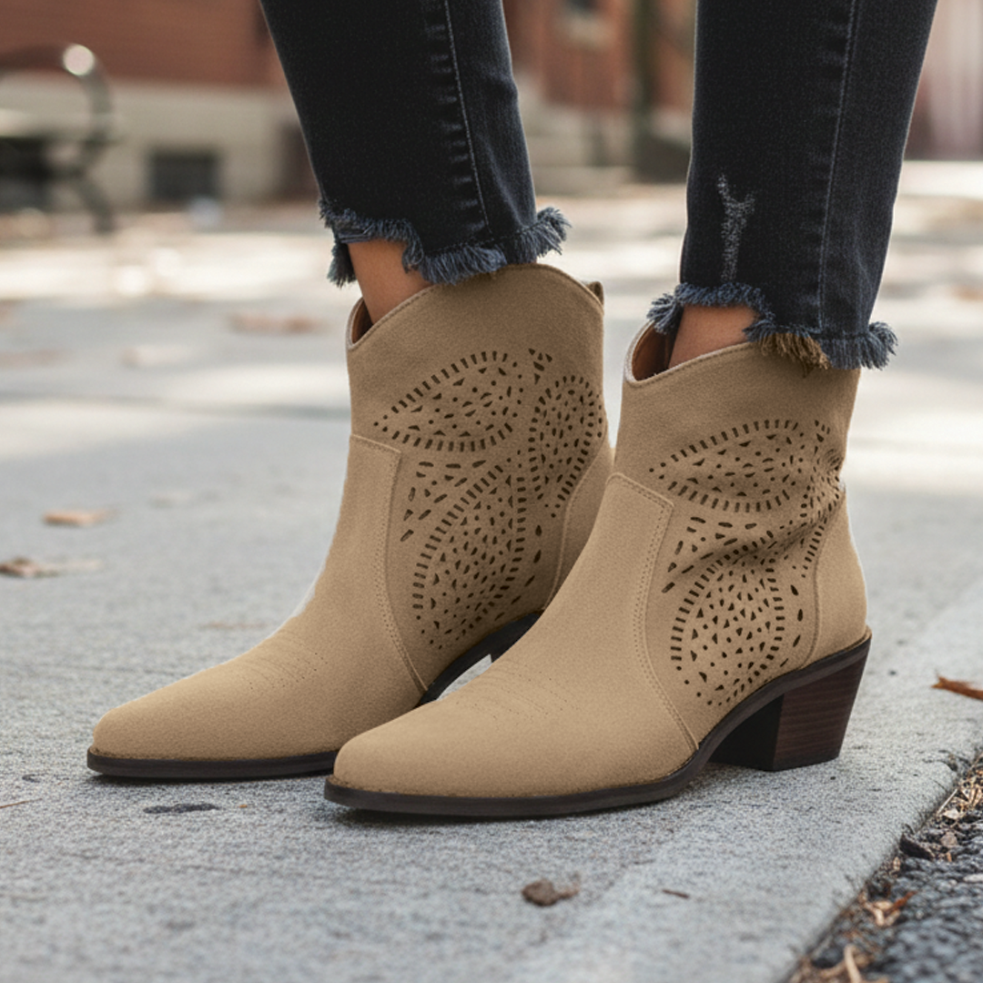Vittoria Suede Western Boots