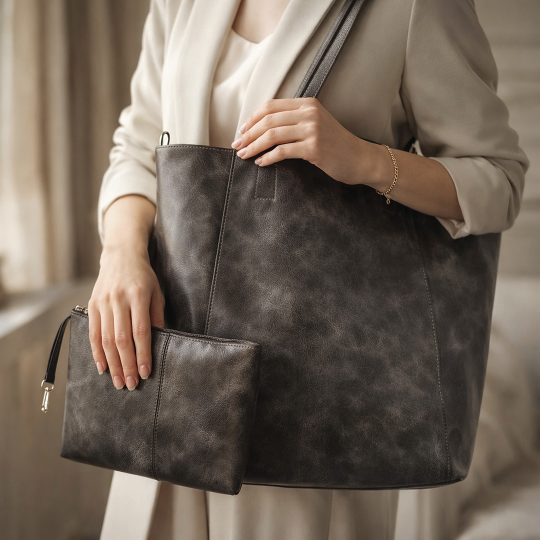 Alessandra Vegan Leather Tote Bag