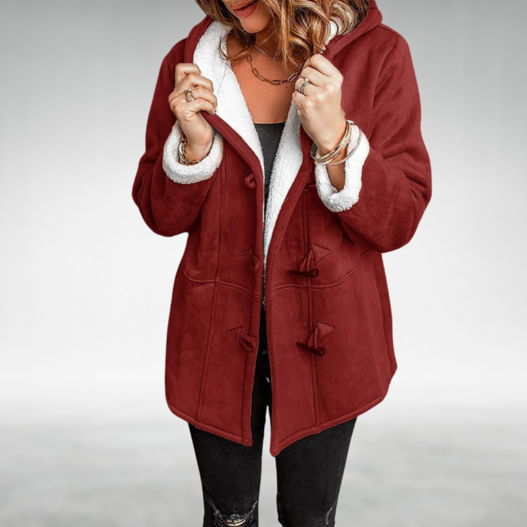 Maribel Faux Fur Hooded Duffle Coat