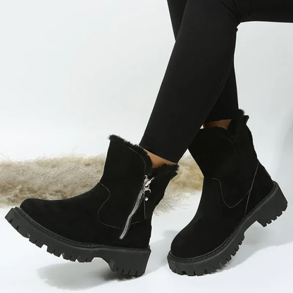 Lucia Orthopedic Suede Platform Ankle Boots