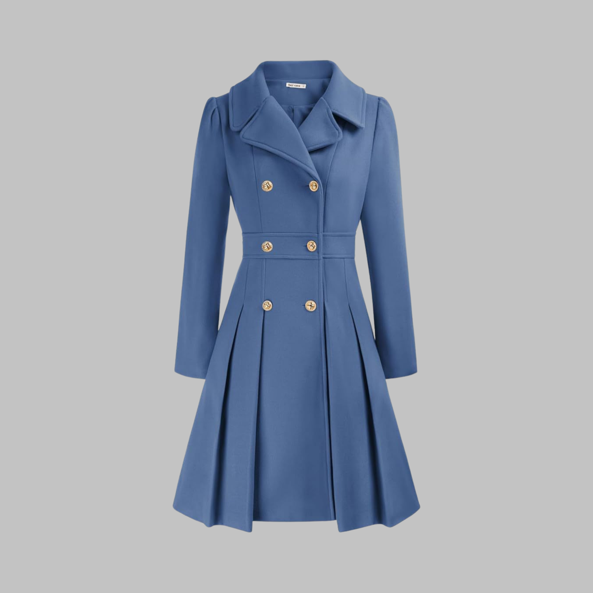 Paloma Fit-and-Flare Double-Breasted Coat