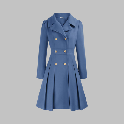 Paloma Fit-and-Flare Double-Breasted Coat