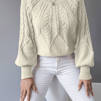 Mireille Textured Cable-Knit Sweater