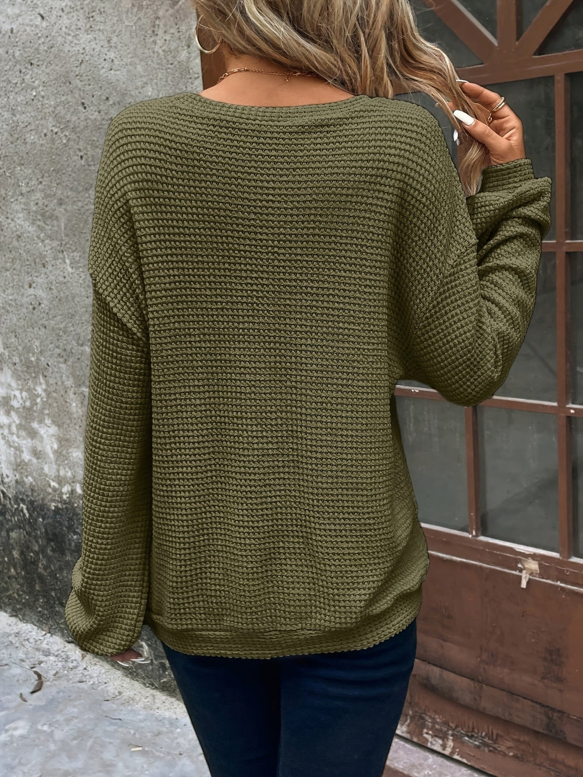 Solange Waffle-Knit Sweater