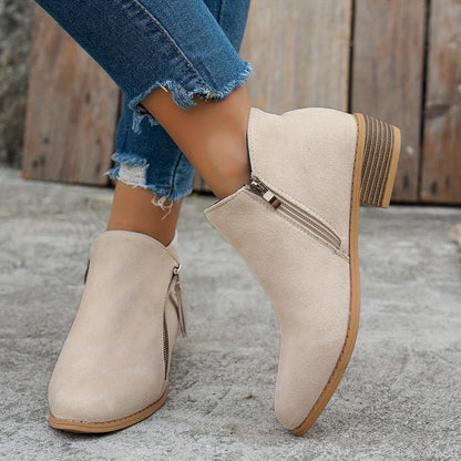 Evelina Side-Zip Ankle Boots