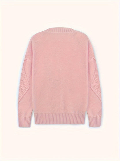 Elspeth Cable-Knit Button-Front Cardigan