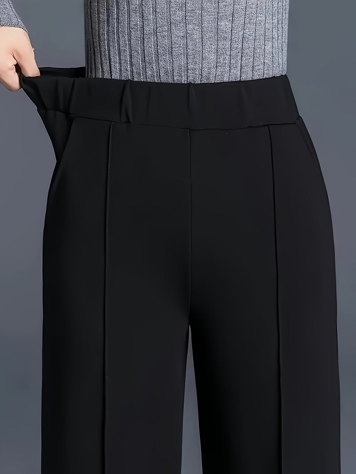 Thalia Comfortable High-Waist Wide-Leg Pants