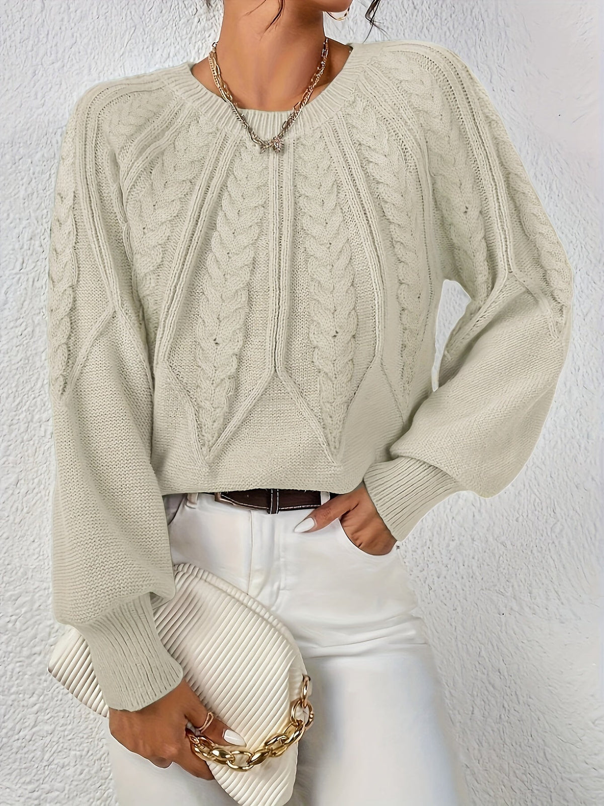 Lisandra Relaxed Cable-Knit Sweater