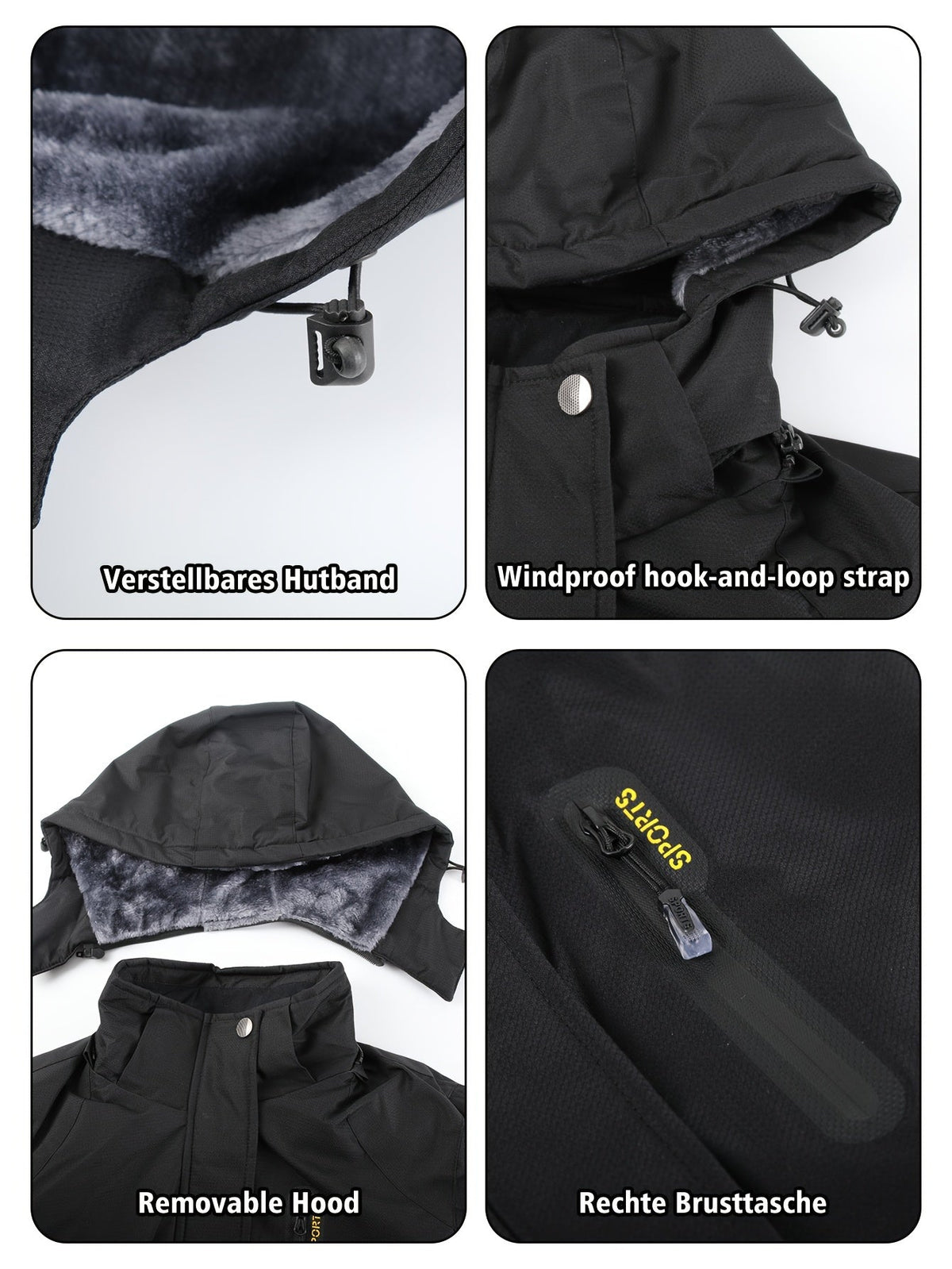 Solenne Waterproof Fleece-Lined Ski Jacket