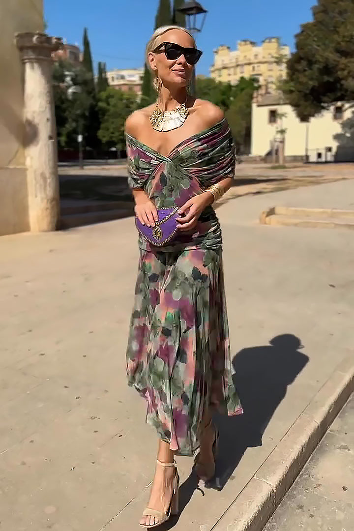Sienna Watercolor Floral Maxi Dress