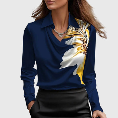 Vivienne Pleated Satin Blouse
