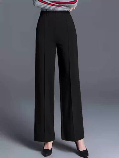 Thalia Comfortable High-Waist Wide-Leg Pants