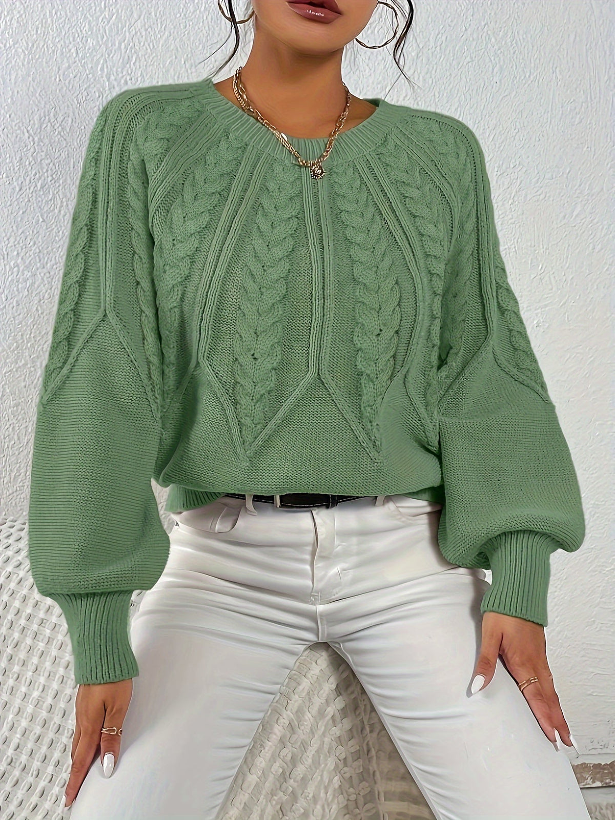 Lisandra Relaxed Cable-Knit Sweater