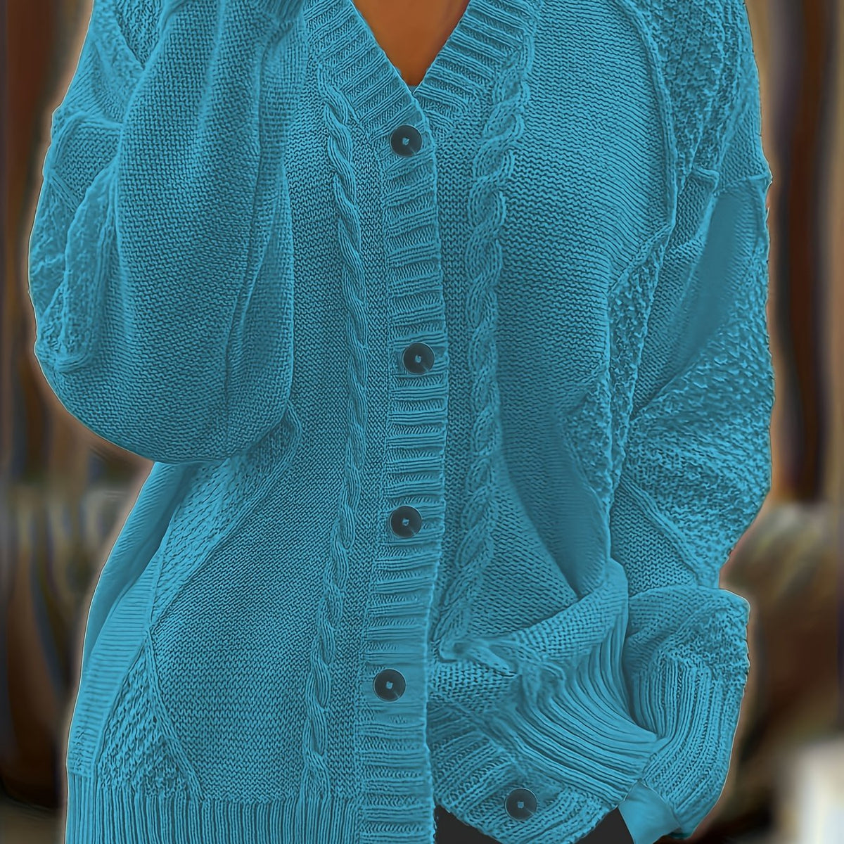 Ariadne Cable-Knit Button-Front Cardigan
