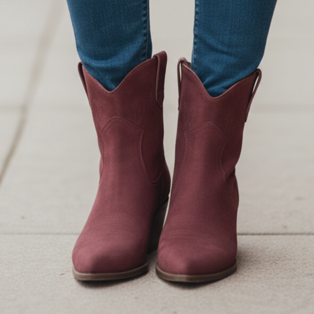 Vittoria Suede Western Boots
