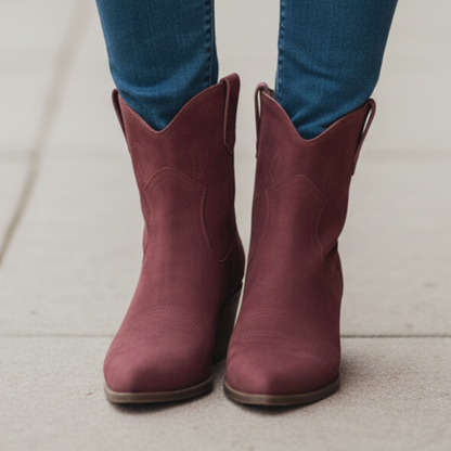 Vittoria Suede Western Boots