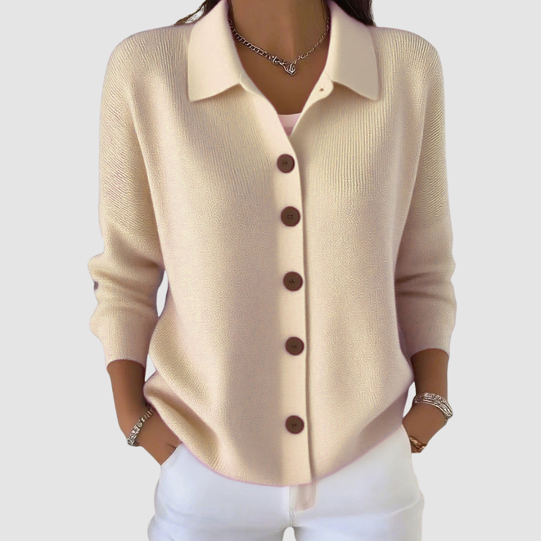 Colette Button-Front Knit Cardigan
