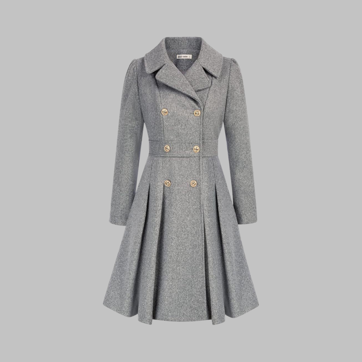 Paloma Fit-and-Flare Double-Breasted Coat