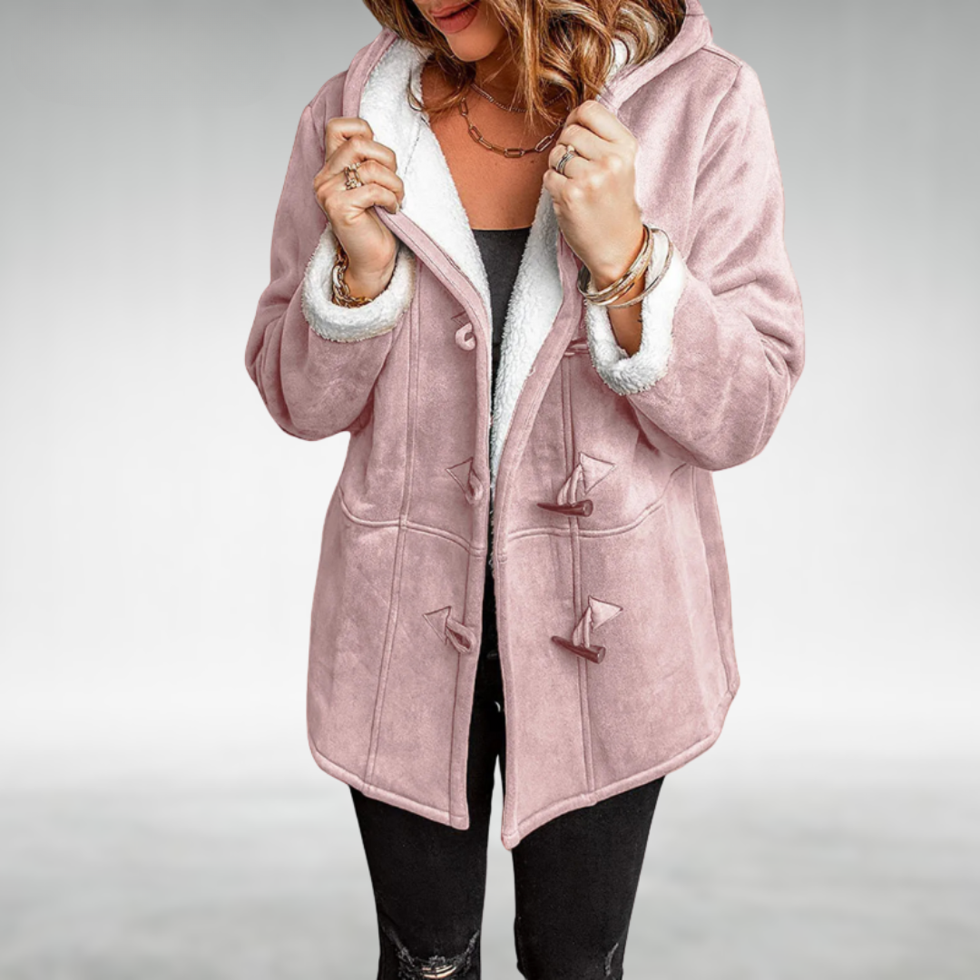 Maribel Faux Fur Hooded Duffle Coat