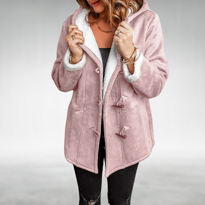 Maribel Faux Fur Hooded Duffle Coat