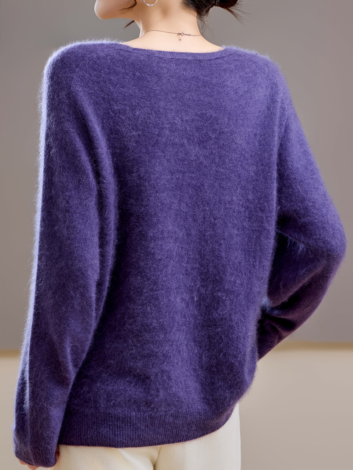Aveline Cashmere Wool V-Neck Sweater