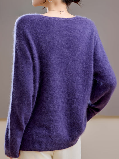 Aveline Cashmere Wool V-Neck Sweater
