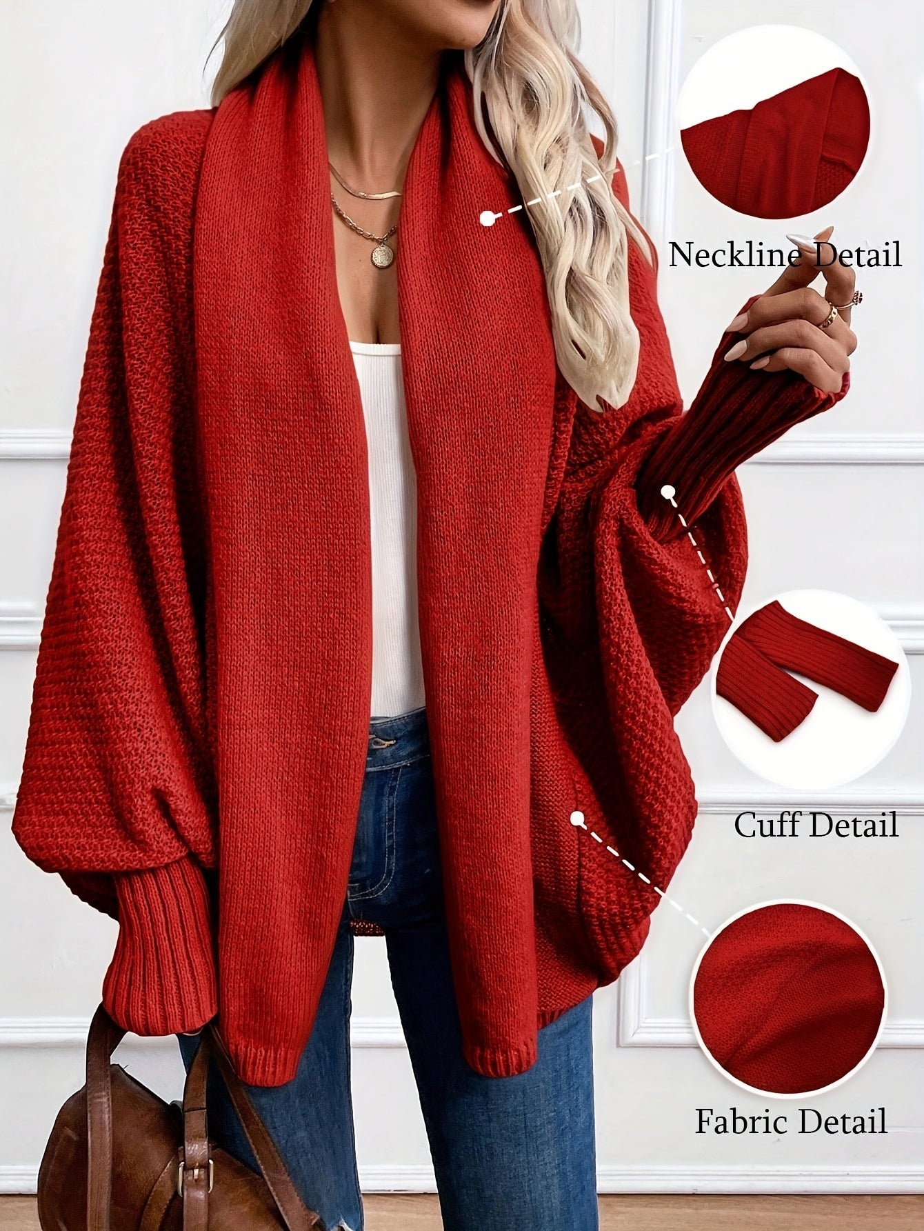 Evelina Draped Shawl-Collar Cardigan