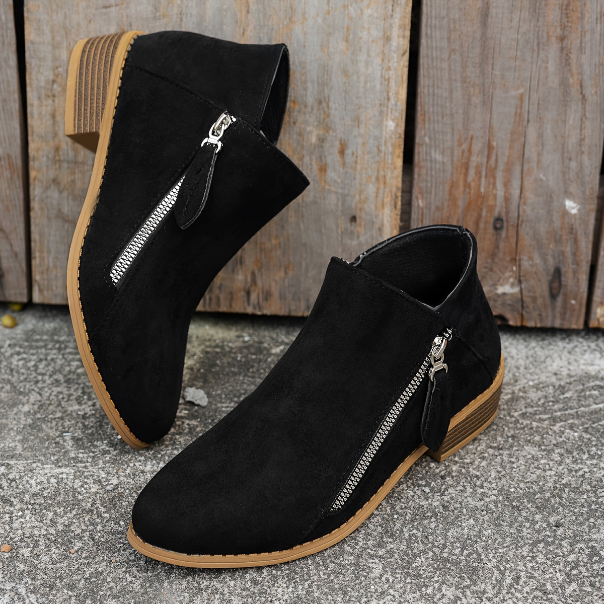 Evelina Side-Zip Ankle Boots