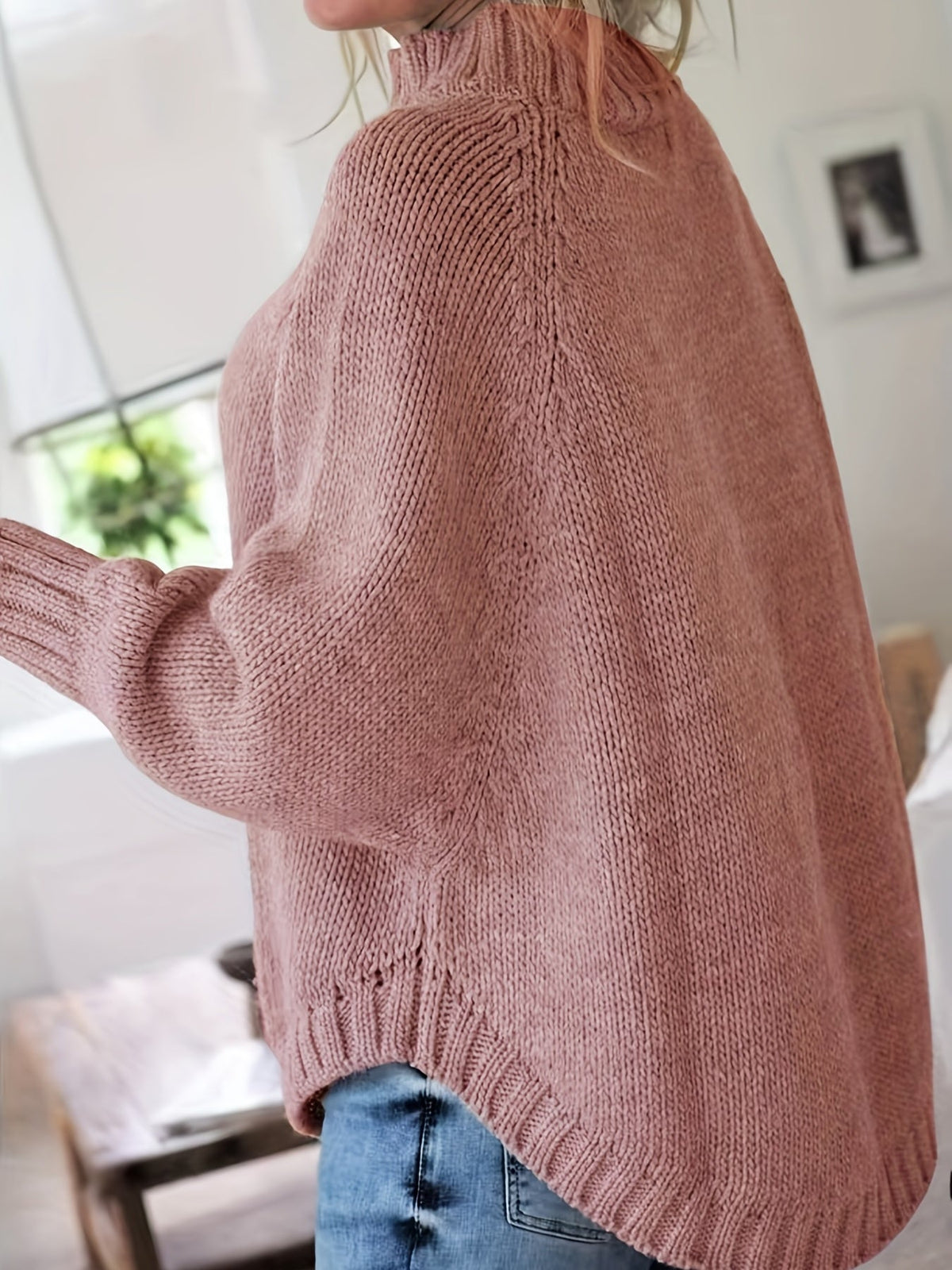 Mirabel Cable-Knit High-Neck Sweater