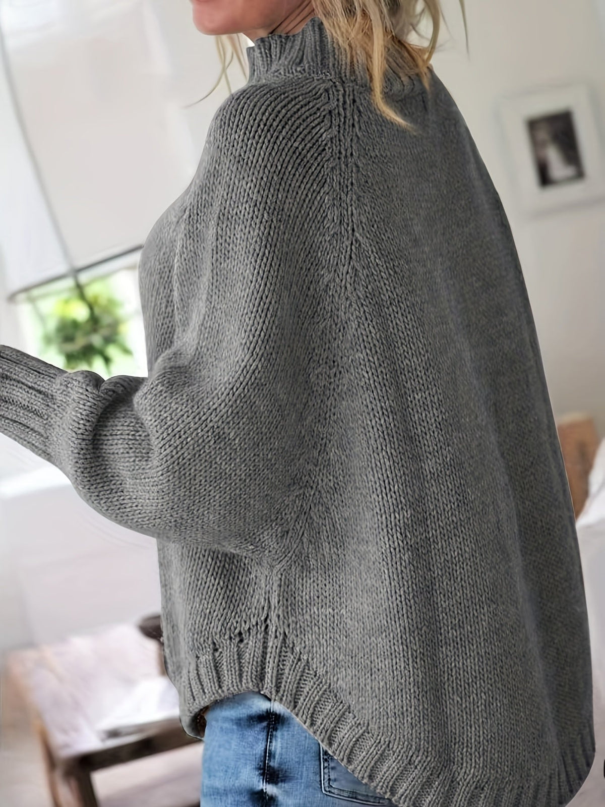 Mirabel Cable-Knit High-Neck Sweater