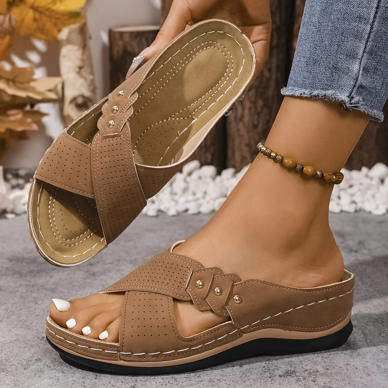 Valeria Orthopedic Wedge Sandals