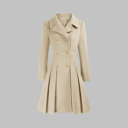 Paloma Fit-and-Flare Double-Breasted Coat