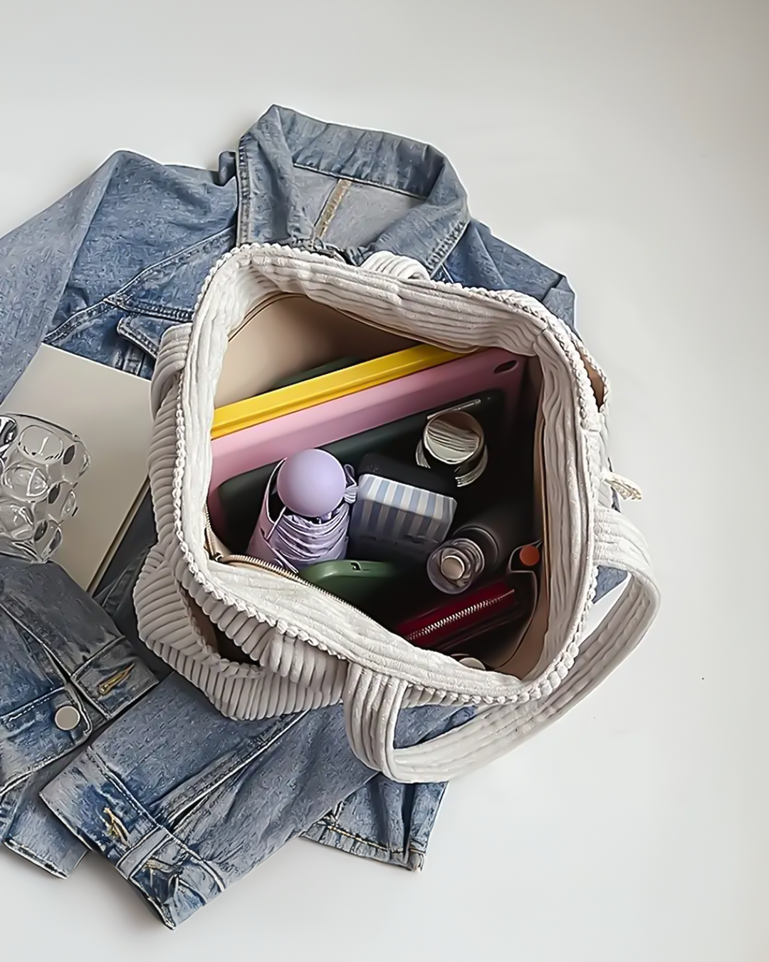 Theodora Corduroy Tote Bag